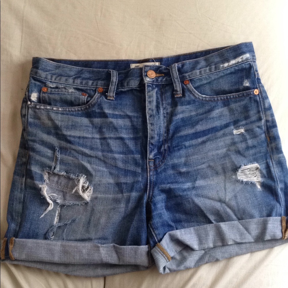 MADEWELL high waisted boyfriend shorts